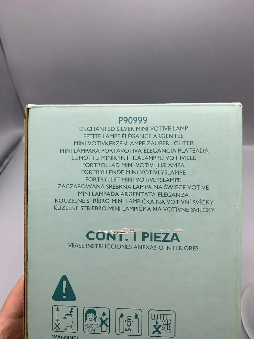 Vintage Partylite Frosted Glass Castle Turret Pedestal Candleholder with Box